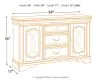 Ashley Furniture D743/45/01(4)/60 Realyn - 6 Pc. - Extension Table, 4 Ladderback Side Chairs, Server - White