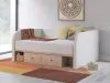 Ashley Furniture PCB1566B11 Arloster - Full Upholstered Day Bed With Storage - Tan / White
