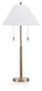 Ashley Furniture L208474 Haigwood - Metal Table Lamp - Gold Finish