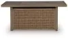 Ashley Furniture PCP790-773 Laguna Heights - Rectangular Fire Pit Table - Beige