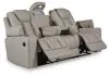 Ashley Furniture PC8330589 Elevate Edges - Reclining Sofa With Drop Down Table - Coin