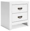 Ashley Furniture B427-92 Binterglen - Two Drawer Night Stand - White