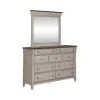 Liberty Furniture 457-BR-DM Ivy Hollow - Dresser & Mirror - Weathered Linen / Dusty Taupe