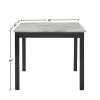 New Classic D400-52S-BLK New Classic D400-52S-BLK Celeste - 5 Piece Marble Finish Counter Dining Set (Table & 4 Chairs) - Black