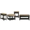 Riverside Furniture 32301 Barrington - 2 Tone Round Cocktail Table - Antique Oak / Matte Black