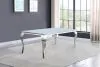 CoasterElevations 115091 Carone - Rectangular Glass Top Dining Table - White And Chrome