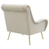 Coaster Fine Furniture 903043 Ricci - Upholstered Saddle Arm Accent Chair - Stone