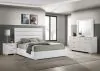 Coaster Fine Furniture 203511KW-S4 Felicity - 4 Piece California King Bedroom Set - White High Gloss