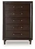 Benchcraft® B611-46 Dantenton - Five Drawer Chest - Merlot