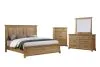 New Classic 00-B3907-34C New Classic 00-B3907-34C Sunstone - 5/0 Queen 4 Piece Bedroom Set (Bed, Dresser, Mirror, Chest) - Brown / Natural