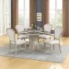New Classic 40-D4128-D4C New Classic 40-D4128-D4C Gwendolyn - Round Dining Table With 4 Side Chairs - Beige / Natural