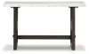 Ashley Furniture T779-4 Burkhaus - Sofa Table - White / Dark Brown