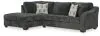 Ashley Furniture 35504S1 Ashley Furniture 35504S1 Biddeford - 2-Piece Sectional With Laf Corner Chaise - Ebony