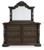 Ashley Furniture B947B1 Maylee - Dresser And Mirror - Dark Brown