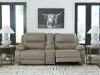 Ashley Furniture PC99201S3 Ashley Furniture PC99201S3 Narwhal Place - 3-Piece Power Reclining Sectional With Storage Console - Pebble