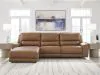 Ashley Furniture PCU62606S23 Ashley Furniture PCU62606S23 DeepWakes - 3-Piece Power Reclining Sofa With LAF Press Back Power Chaise - Caramel