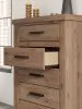 Ashley Furniture PCB2844-46 Oliandon - Five Drawer Chest - Light Brown
