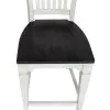 Liberty Furniture 417-C150024 Allyson Park - Counter Height Slat Back Chair - Wirebrushed White / Charcoal