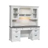 Liberty Furniture 417-HOJ-CHS Allyson Park - Credenza & Hutch - Wirebrushed White / Charcoal