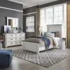Liberty Furniture 417-YBR-FPBDM Liberty Furniture 417-YBR-FPBDM Allyson Park - 3 Piece Bedroom Set (Full Panel Bed, Dresser & Mirror) - Wirebrushed White / Charcoal