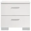 CoasterEssence 203500KW-S4L Felicity - 4 Piece California King Bedroom Set With LED - White High Gloss