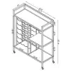 CoasterEssence 181370 Derion - 3-Tier Rectangular Glass Shelf Metal Bar Cart - Chrome