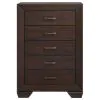 CoasterEveryday 204395 Kauffman - 5-Drawer Bedroom Chest - Dark Cocoa