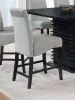 CoasterEssence 102069GRY Stanton - Upholstered Counter Chairs (Set of 2) - Gray And Black