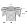 Coaster Fine Furniture 708508 Artina - Woven Rattan Round Coffee Table - Natural