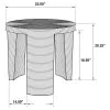 Coaster Fine Furniture 708507 Artina - Woven Rattan Round Side End Table - Natural