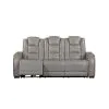 New Classic L3183A-30P2-LGY Breckenridge II - Sofa With Power Headrest & Footrest - Light - Gray