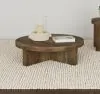 Coaster Fine Furniture 710138 Kinkaid - Round Solid Mango Wood Coffee Table - Brown
