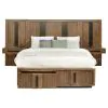 Coaster Fine Furniture 224900KE-S3P Terrace - Eastern King Wall Panel Storage Bed - Ash Brown