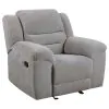 Coaster Fine Furniture 602553 Gilson - Chenille Upholstered Reclining Glider Recliner - Gray