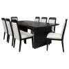 CoasterEssence 108231-S9 Brookmead - 9 Piece Extension Leaf Dining Table Set - Black