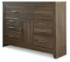 Ashley Furniture B251-31 Juararo - Six Drawer Dresser - Dark Brown