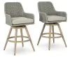 Ashley Furniture P798-130 Seton Creek - Barstool With Cushion (Set of 2) - Beige / Gray