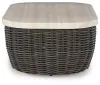 Ashley Furniture P711-701 Kimora - Rectangular Cocktail Table - Beige / Dark Brown