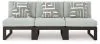 Ashley Furniture P490P6 Beachloft - 3-Piece Outdoor Sectional - Black / Gray