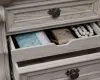 Ashley Furniture PCB948-93 Bruchandi - Three Drawer Night Stand - Antique White