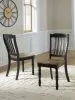 Ashley Furniture PCD619-01 Clorazi - Dining Room Side Chair (Set of 2) - Black / Brown
