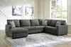 Ashley Furniture 29003S1 Ashley Furniture 29003S1 Edenfield - Left Arm Facing Corner Chaise 3 Pc Sectional - Charcoal