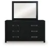 Ashley Furniture PCB1115B1 Ashley Furniture PCB1115B1 Maeling - Dresser And Mirror - Black