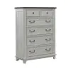 Liberty Furniture 237-BR41 River Place - 6 Drawer Chest - Riverstone White & Tobacco
