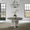 Liberty Furniture 237-DR-PED River Place - Pedestal Table - Riverstone White & Tobacco
