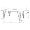 CoasterEssence 193861 Neve - Live Edge Dining Table - Gray Sheesham