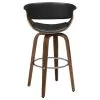 CoasterEssence 100205 Zion - Upholstered Swivel Bar Stool - Walnut And Black