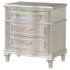 CoasterElevations 223392 Evangeline - 3-Drawer Nightstand - Silver Oak
