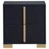 Coaster Fine Furniture 222831Q-S4 Marceline - 4 Piece Queen Bedroom Set - Black