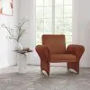 Coaster Fine Furniture 903150 Liana - Upholstered Roll Arm Accent Armchair - Rust